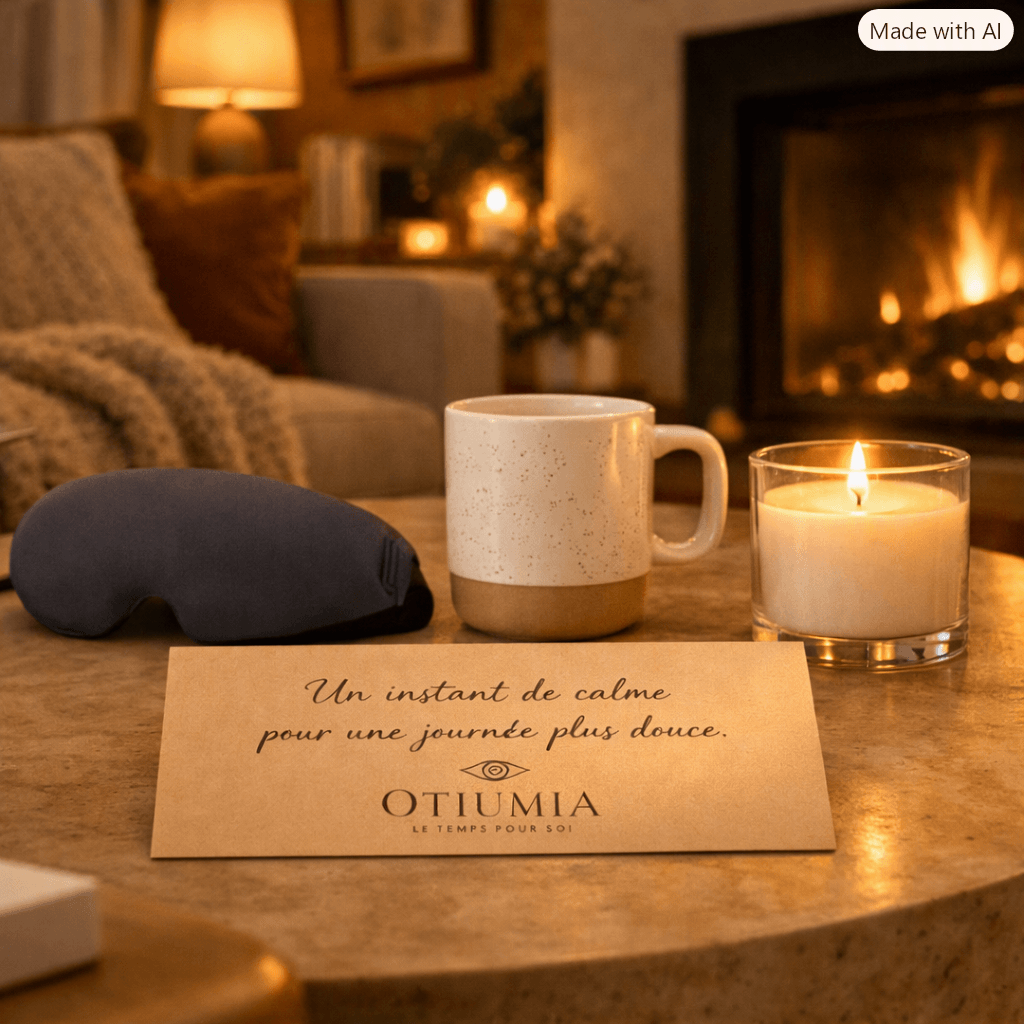Coffret Bien-être Otiumia – Masque de Sommeil, Mug & Bougie